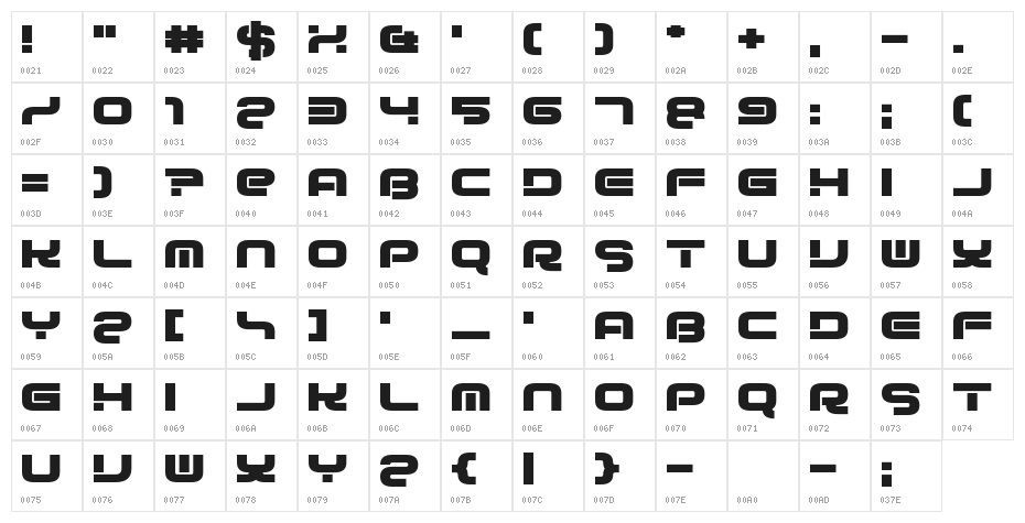 Into Deep Straight Character Map