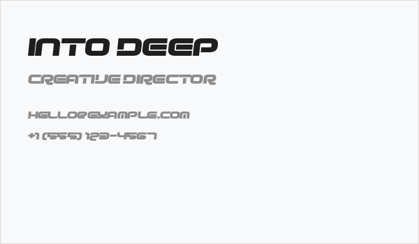 Into Deep Business Card