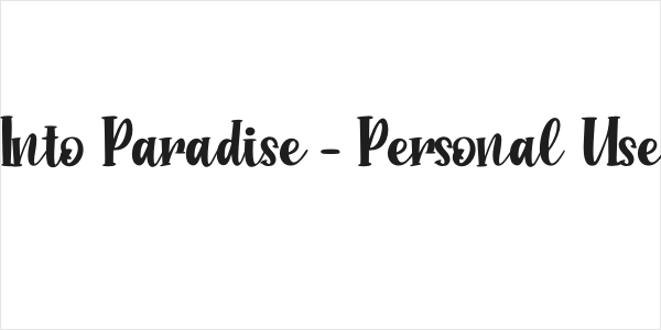 Into Paradise - Personal Use Logo