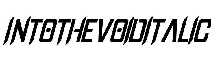 Into The Void Italic  नि: शुल्क फ़ॉन्ट्स डाउनलोड