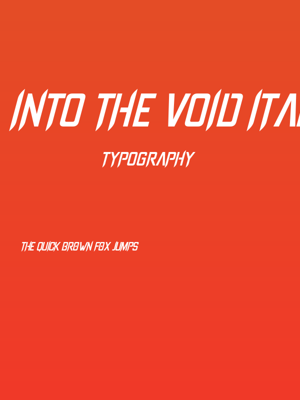 Into The Void Italic Poster
