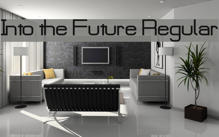 Into the Future Regular Font examples