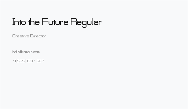 Into the Future Regular Business Card