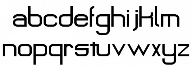 Into the Future Regular फ़ॉन्ट लोअरकेस