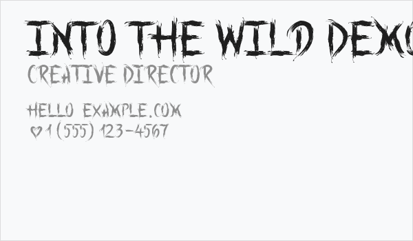 Into the Wild Demo Version Business Card