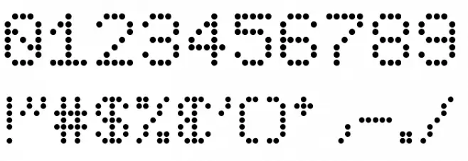 IntoDotMatrix Regular Font OTHER CHARS