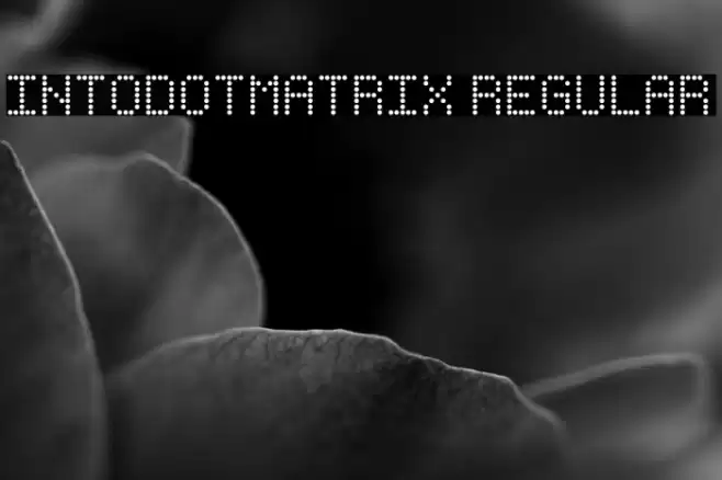 IntoDotMatrix Regular Font examples