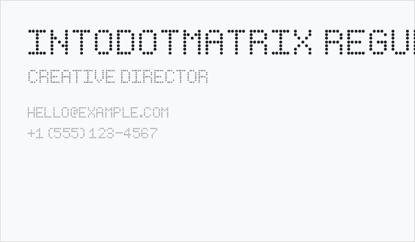 IntoDotMatrix Regular Business Card