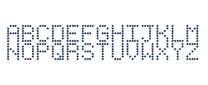 IntoDotMatrix Regular Lowercase