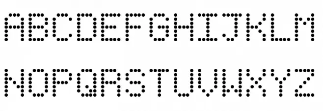 IntoDotMatrix Regular फ़ॉन्ट लोअरकेस