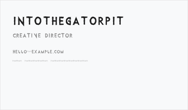 IntotheGatorPit Business Card