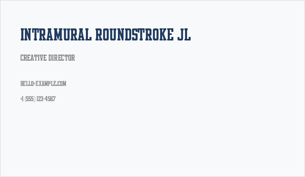 Intramural Roundstroke JL Business Card