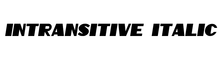 Intransitive Italic Font