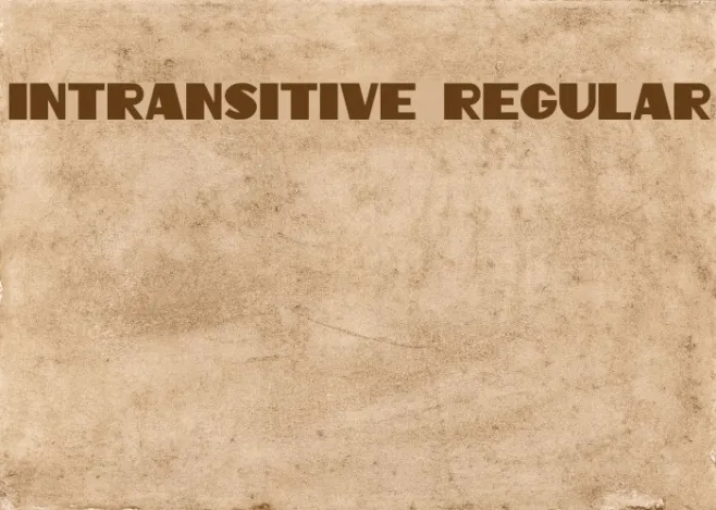 Intransitive Regular Example 1