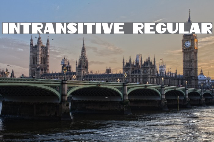 Intransitive Regular Font examples