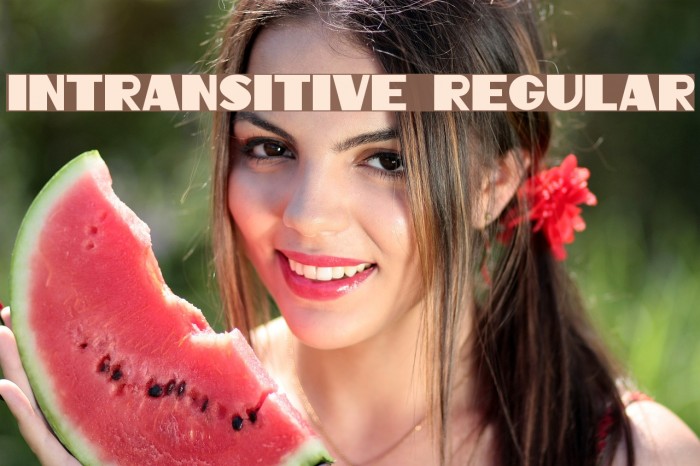 Intransitive Regular Font examples