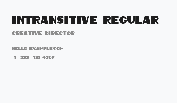 Intransitive Regular Business Card