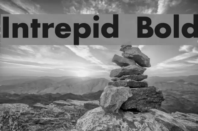 Intrepid Bold Шрифта examples