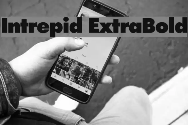 Intrepid ExtraBold Polices examples