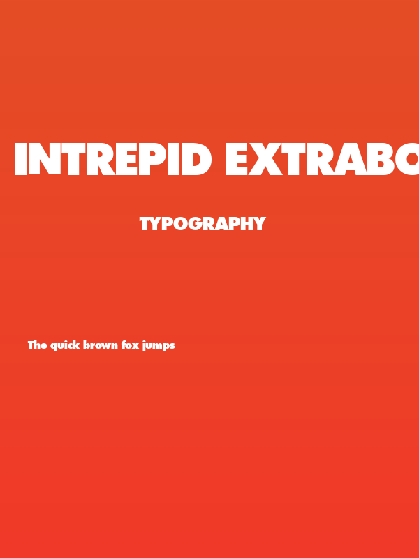 Intrepid ExtraBold Poster