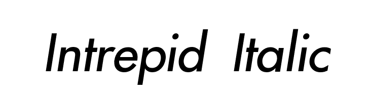 Intrepid Italic Font