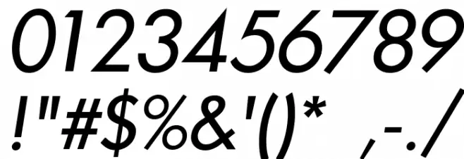 Intrepid Italic Font OTHER CHARS