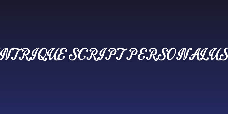 Intrique Script Personal Use Social Header