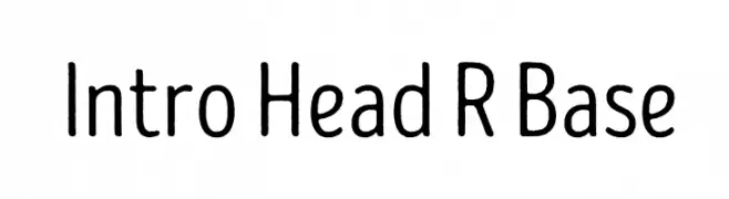 Intro Head R Base  नि: शुल्क फ़ॉन्ट्स डाउनलोड