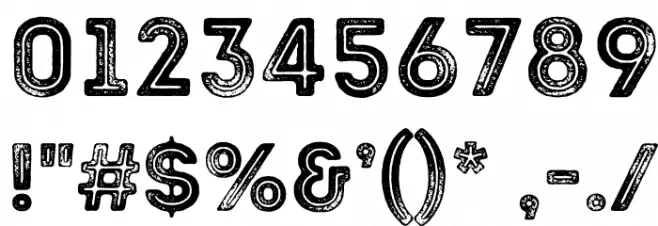 Intro Rust G Base 2 Line Font OTHER CHARS