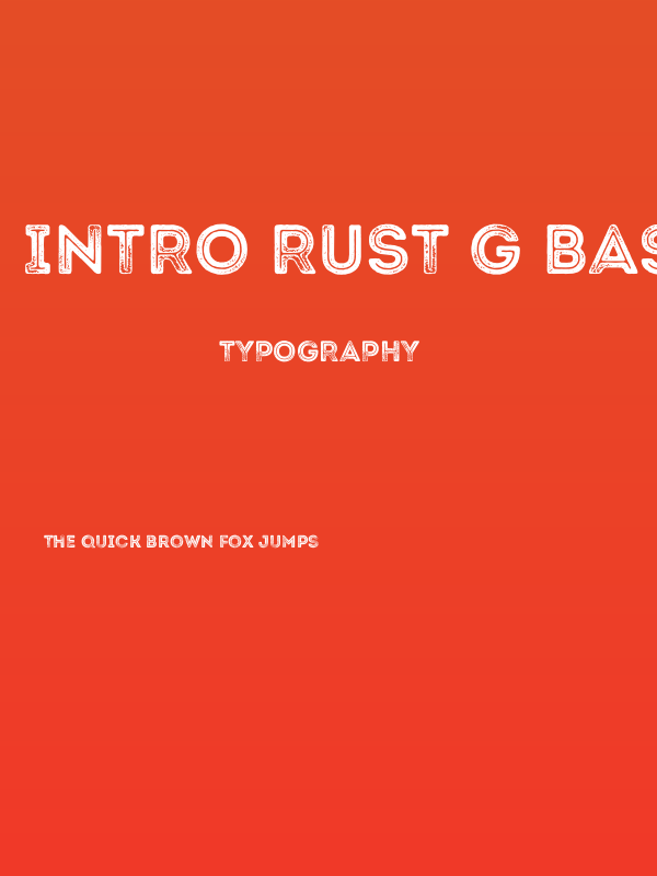 Intro Rust G Base 2 Line Poster