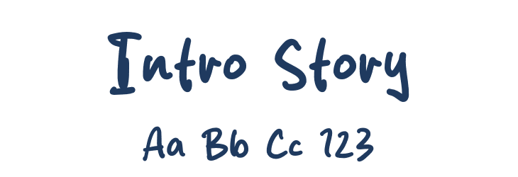 Intro Story Font Preview