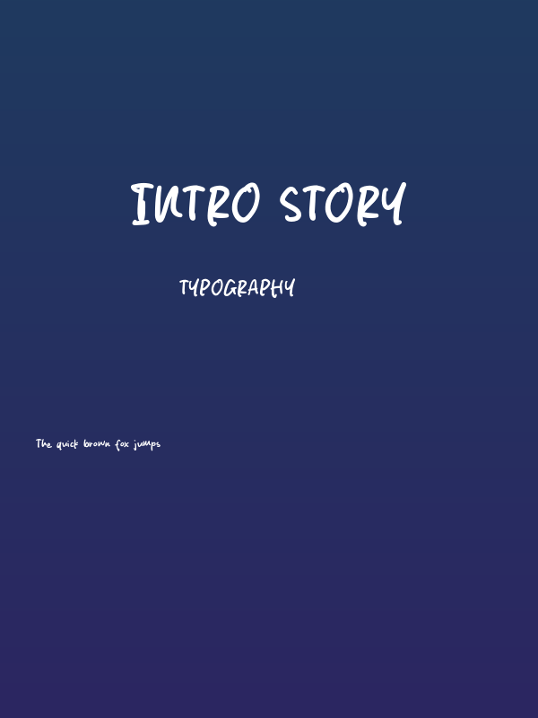 Intro Story Poster