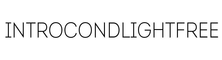 IntroCondLightFree フォント