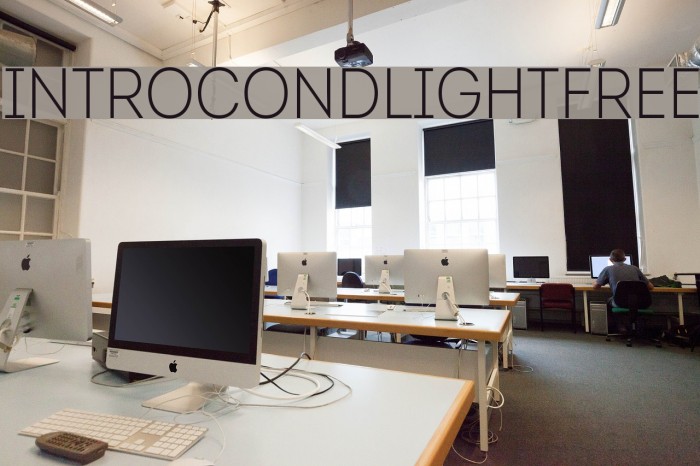 IntroCondLightFree Font examples