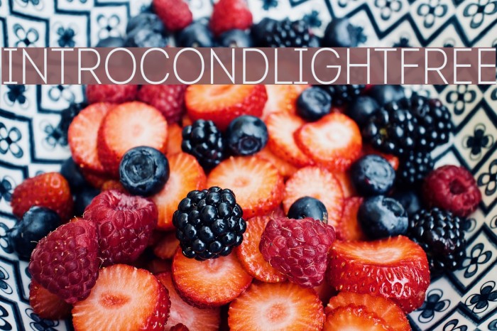 IntroCondLightFree Font examples