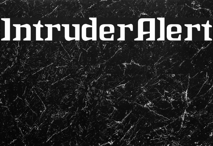 IntruderAlert Шрифта examples