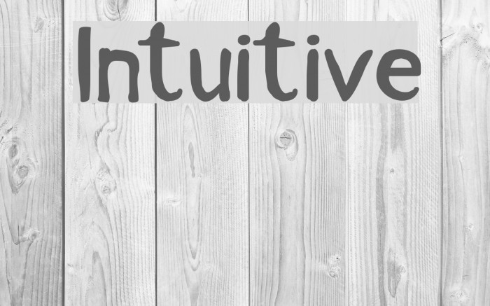 Intuitive Font examples