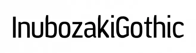Inubozaki Gothic  フリーフォントのダウンロード