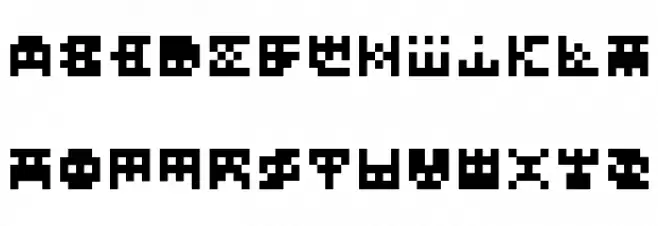 InvadeMytye Regular Caratteri MINUSCOLO