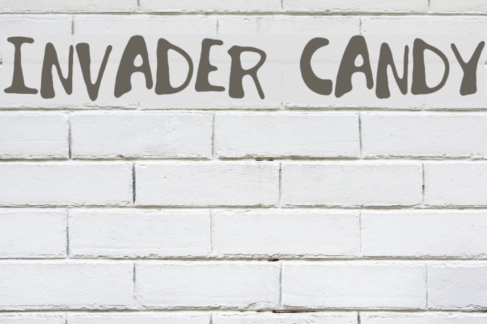 Invader Candy Schriftart examples