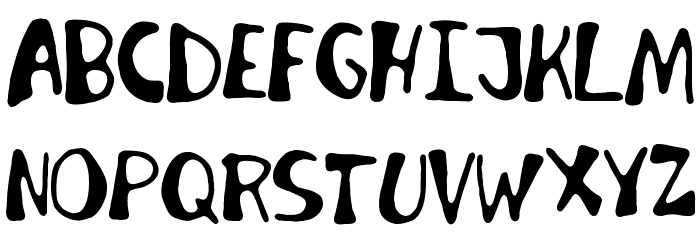 Invader Candy Schriftart Kleinbuchstaben
