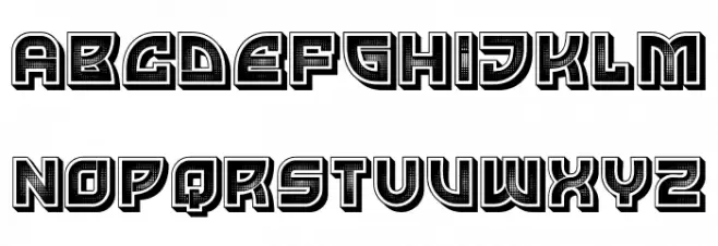Invader Regular Schriftart Groß