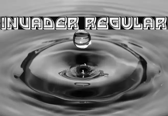 Invader Regular Font examples