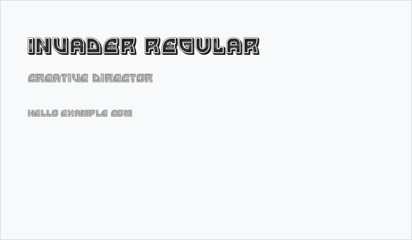 Invader Regular Business Card