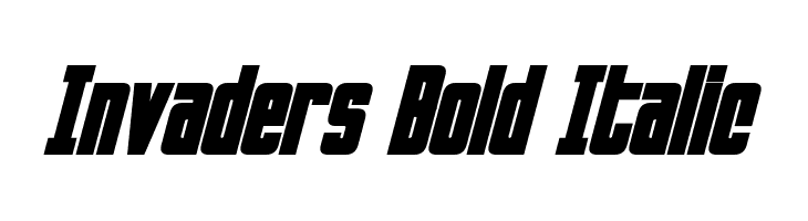 Invaders Bold Italic  नि: शुल्क फ़ॉन्ट्स डाउनलोड