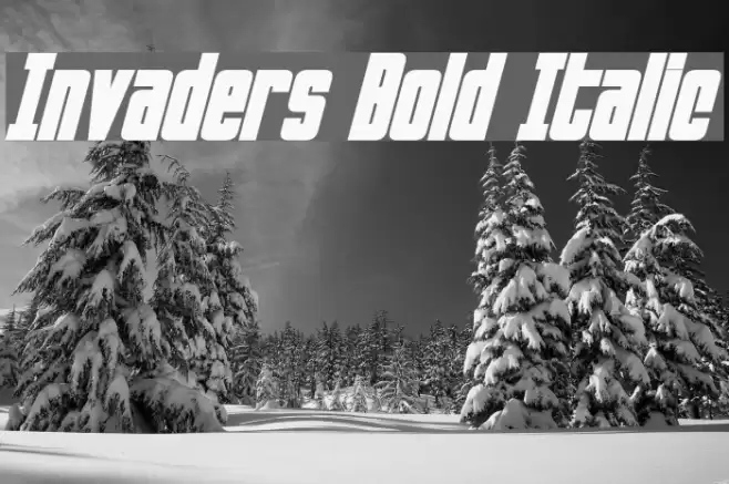 Invaders Bold Italic Font examples