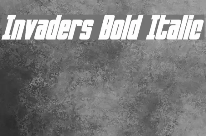 Invaders Bold Italic Font examples