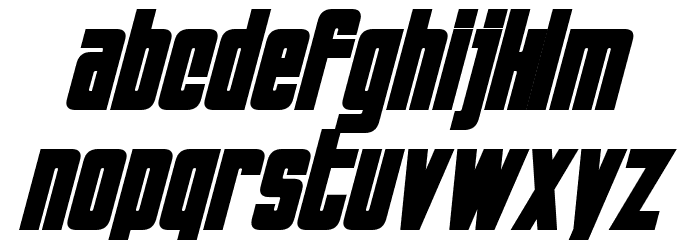 Invaders Bold Italic Font LOWERCASE