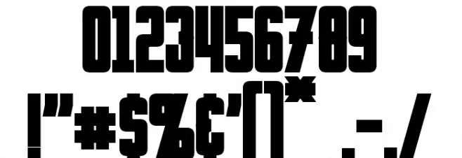 Invaders Bold Font OTHER CHARS