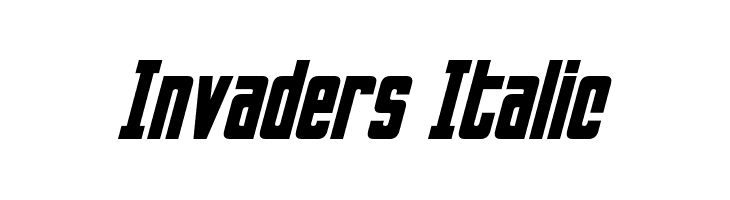 Invaders Italic Font